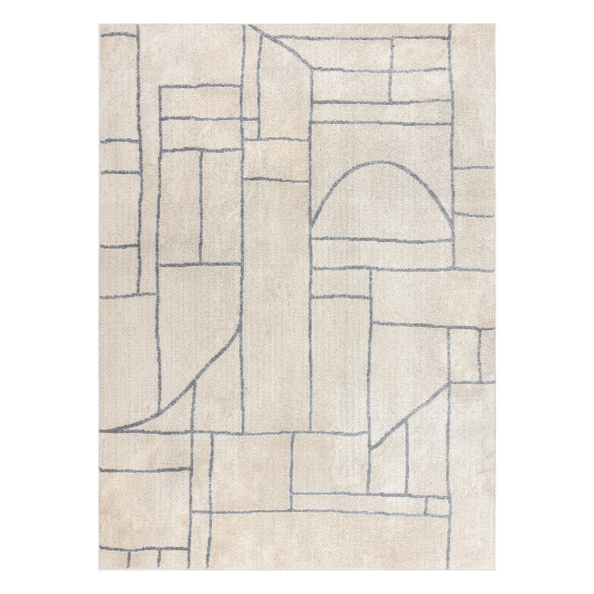 Dywan FUSION 0806 krem / jasny szary - 280x370 cm