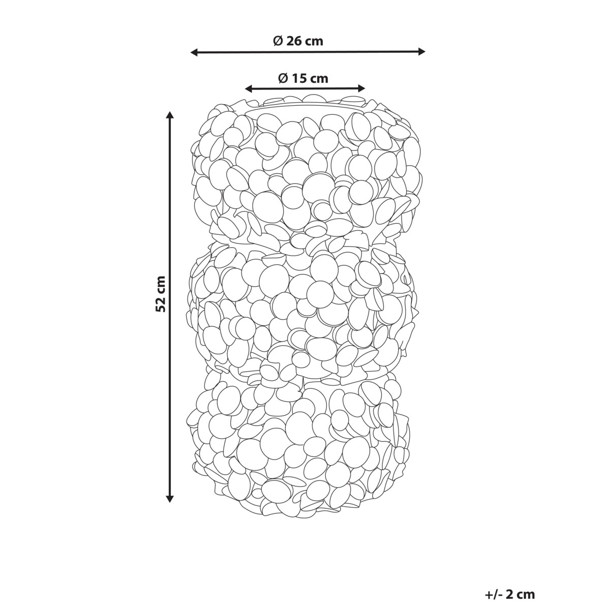 Wazon na kwiaty MUZAKI Tlenek magnezu 52 cm Niebieski