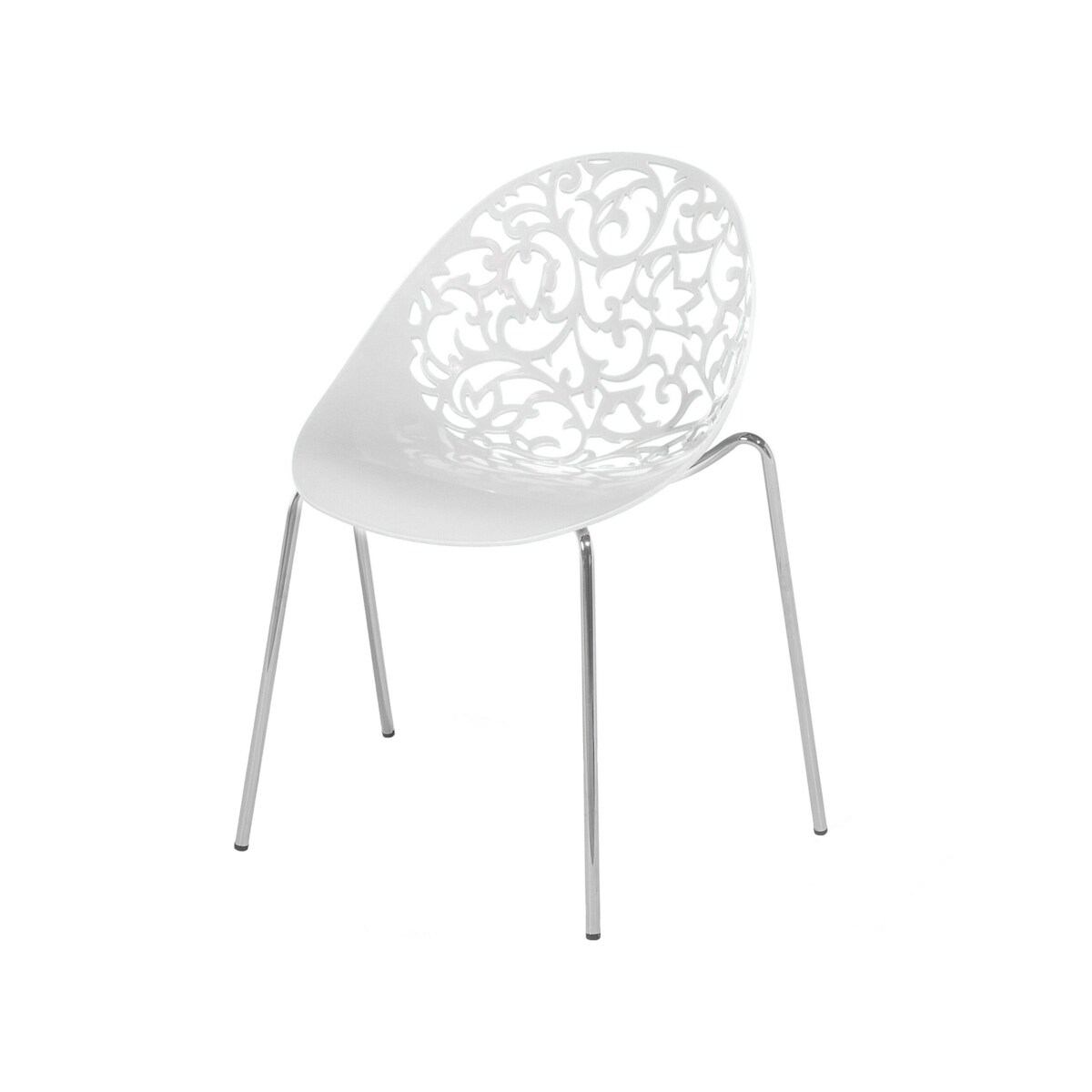 Zestaw 4 krzeseł do jadalni biały MUMFORD