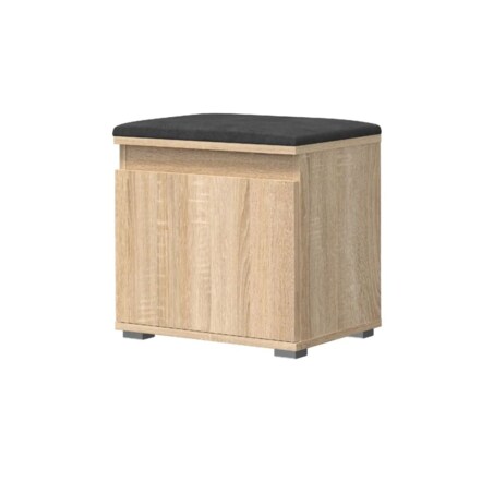 Szafka na buty z siedziskiem i wieszakiem SINGAPUR 50 dąb sonoma/szara