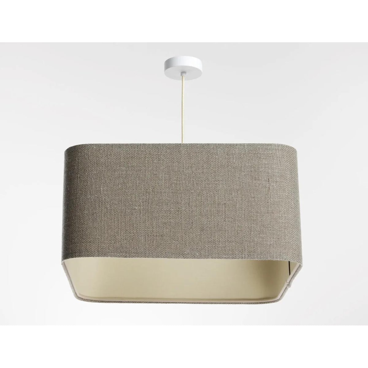 Lampa wisząca KWADRO LEN 003-40w25 beżowa