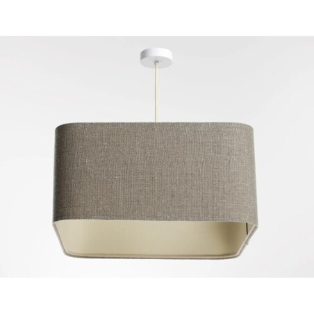 Lampa wisząca KWADRO LEN 003-40w25 beżowa