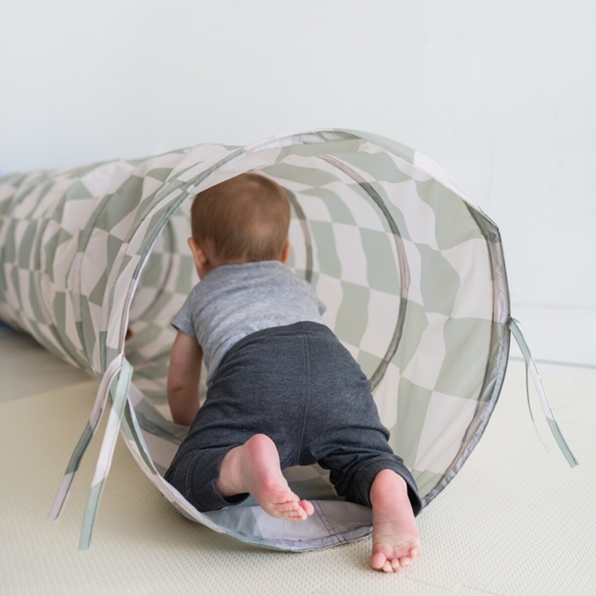 3 Sprouts Tunel do Zabawy Checkerboard Green
