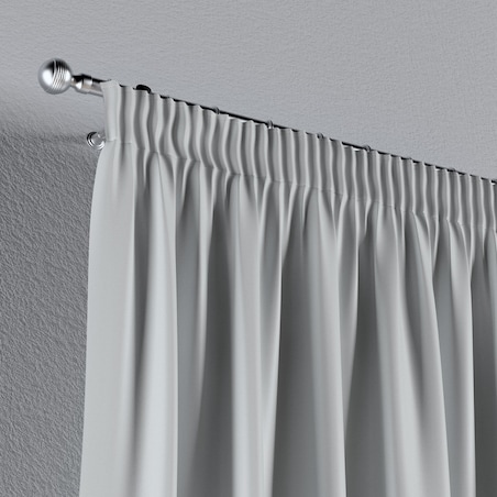 Zasłona na taśmie marszczącej 1 szt. 130x245 gołębi srebrny z połyskiem