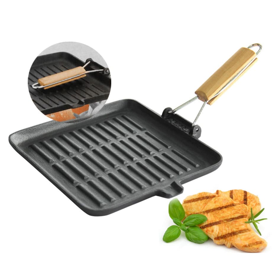 Patelnia grillowa żeliwna kwadratowa 24cm KINGHOFF