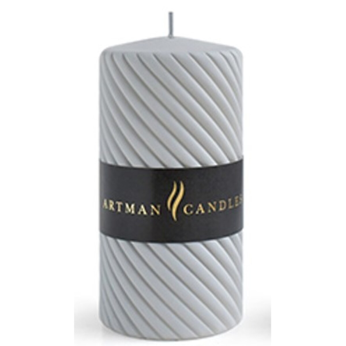 Świeca CAROLINE MAT walec duży 7x17,5cmparafinowa szara