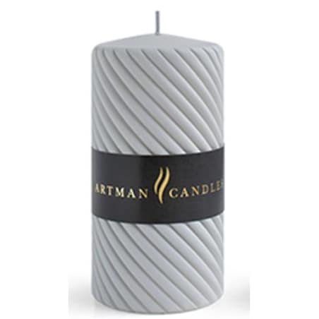 Świeca CAROLINE MAT walec duży 7x17,5cmparafinowa szara