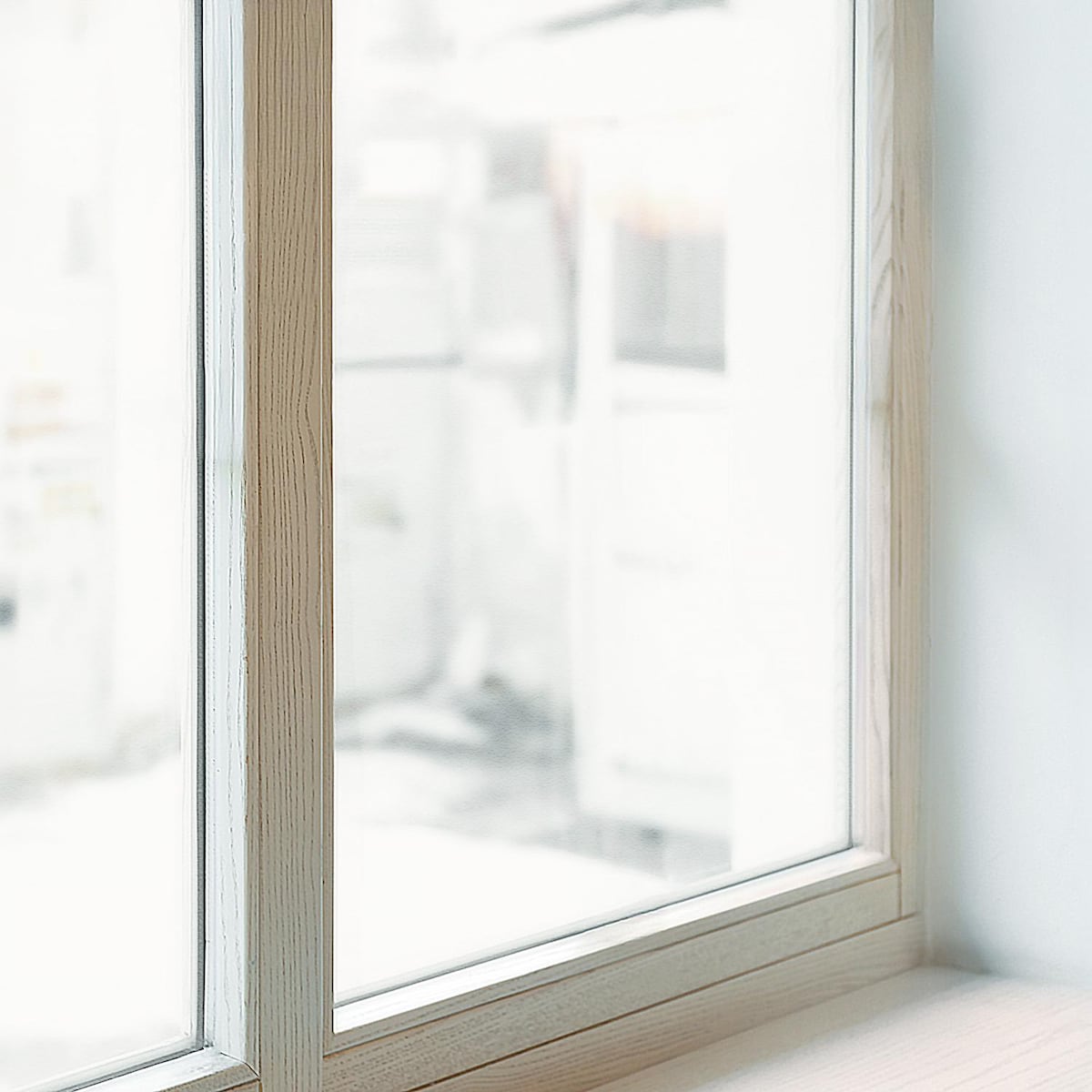 Folia na okno dekoracyjna - Odcień złamanej bieli minimalistyczna elegancja - 100x116 cm