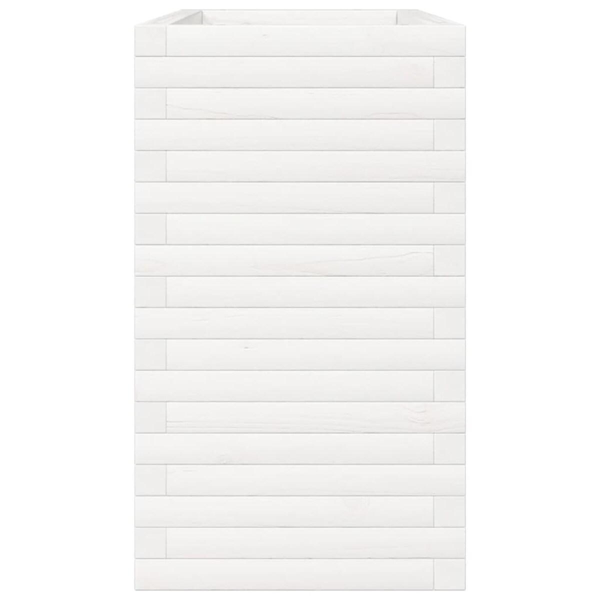 vidaXL Donica ogrodowa, biała, 90x40x68,5 cm, lite drewno sosnowe