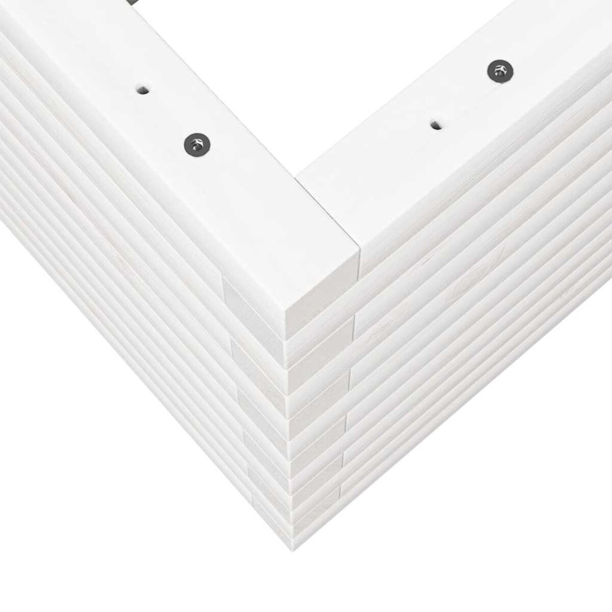 vidaXL Donica ogrodowa, biała, 70x70x46 cm, lite drewno sosnowe