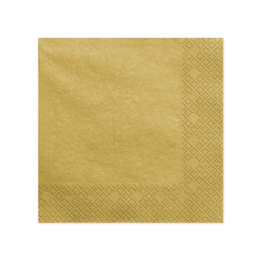 Serwetki trójwarstwowe, złoty met., 40x40cm (1 op. / 20 szt.)