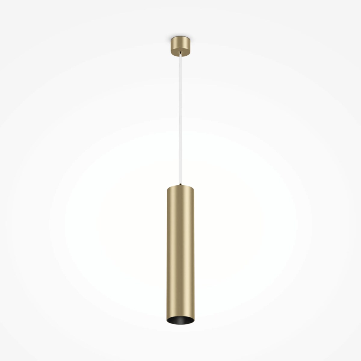 Lampa wisząca Focus P075PL-01MG nad stół tuba złota