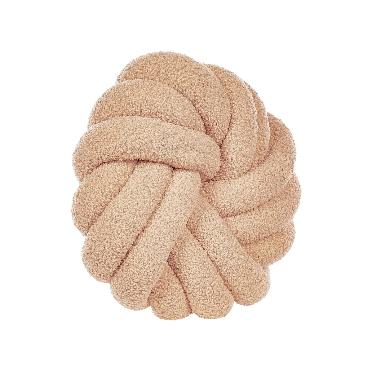 Poduszka dekoracyjna boucle supeł 31 x 31 cm beżowa AKOLA
