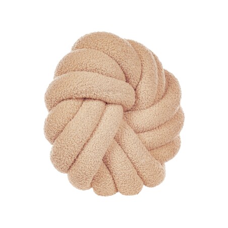 Poduszka dekoracyjna boucle supeł 31 x 31 cm beżowa AKOLA