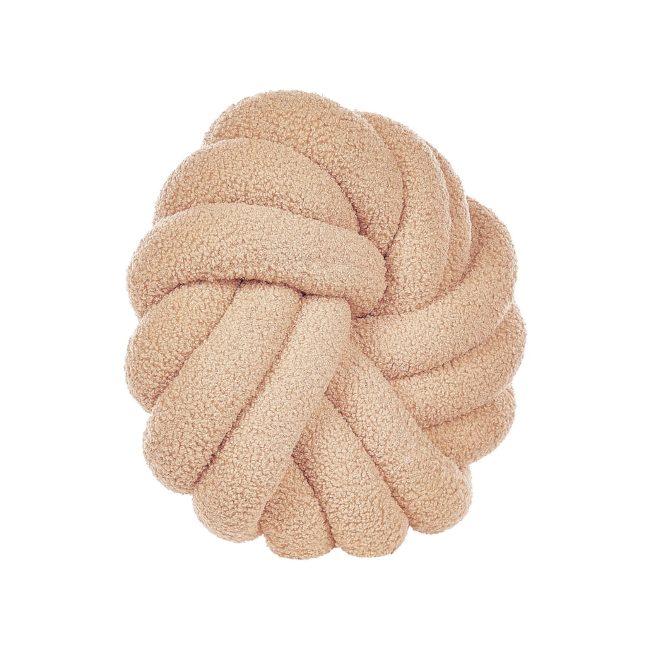 Poduszka dekoracyjna boucle supeł 31 x 31 cm beżowa AKOLA