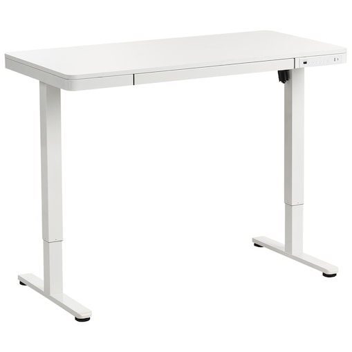 Biurko regulowane elektrycznie PENLY Biały 120 cm 60 cm Z portem USB