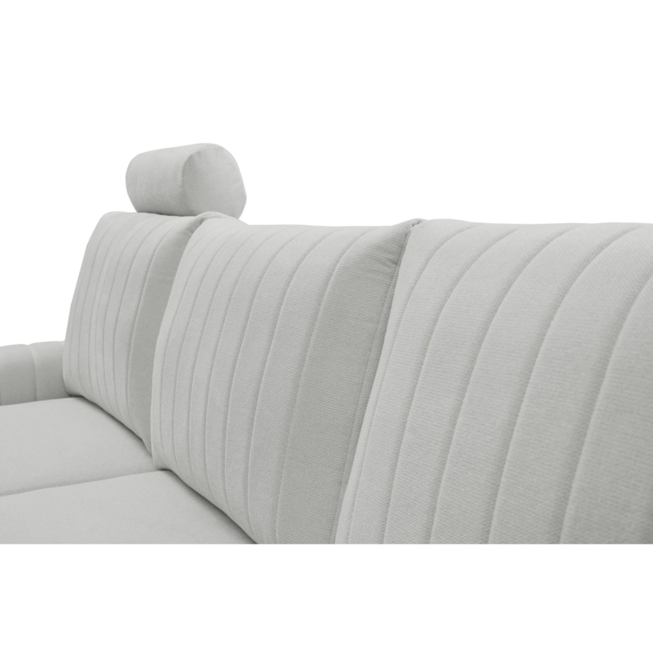 Elegancki narożnik MANGO z funkcją spania lewy - kolor popiel