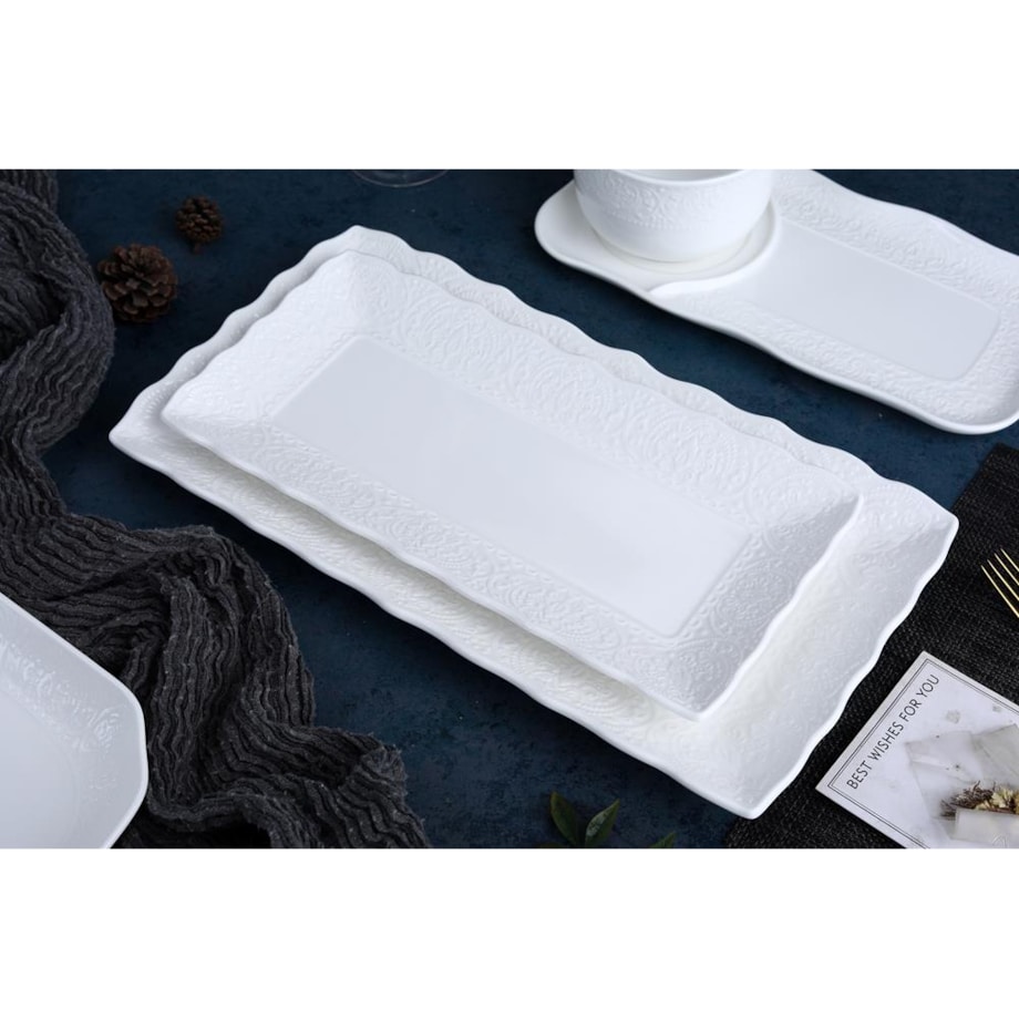 VILLA ITALIA Półmisek prostokątny porcelanowy 35 cm x 17 cm GLORIETTA Style