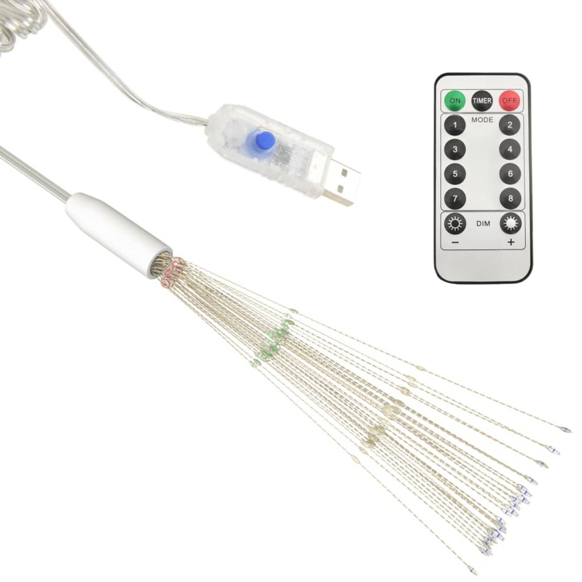 vidaXL Ogrodowe lampki fajerwerkowe 4 szt., kolorowe, 20 cm, 560 LED