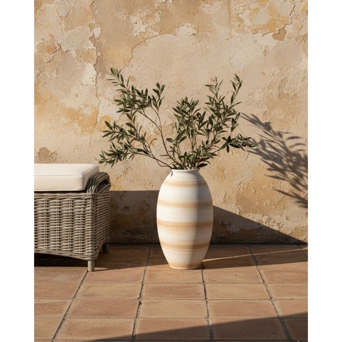 Wazon na kwiaty ZERVATA 42 cm Złamana biel