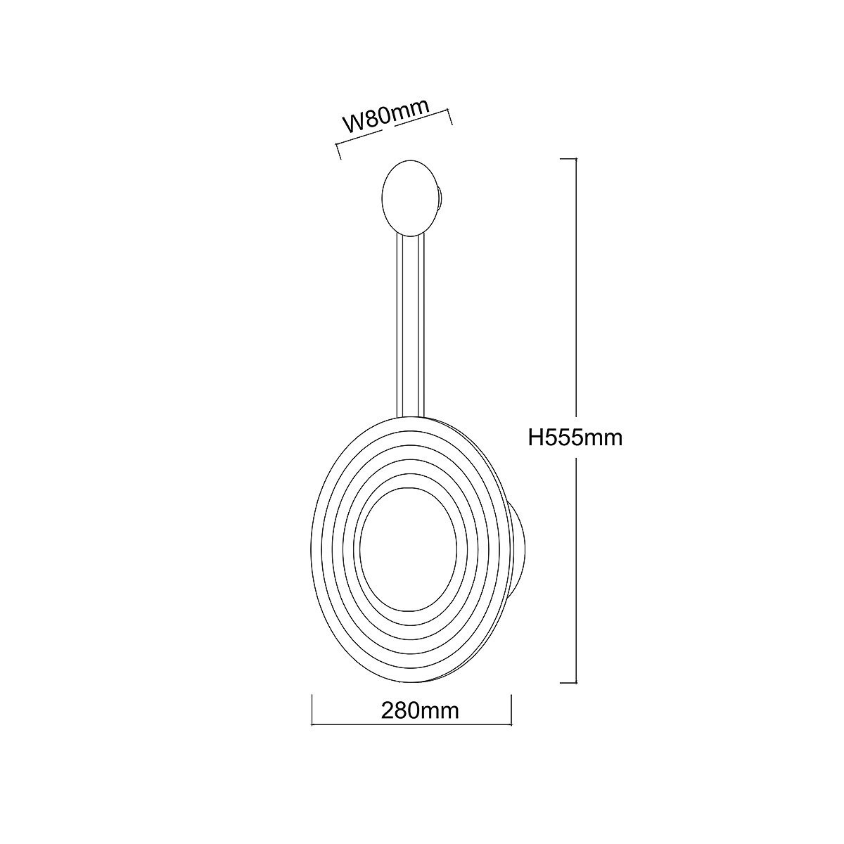 Kinkiet Light Prestige Bell transparentny LED CCT 3000K/4000K/6000K (regulowana) 1 szt.