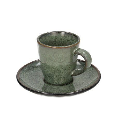 Filiżanka do espresso Gelato 80ml green, 8/11 x 5,5/11 x 6/1,8 cm