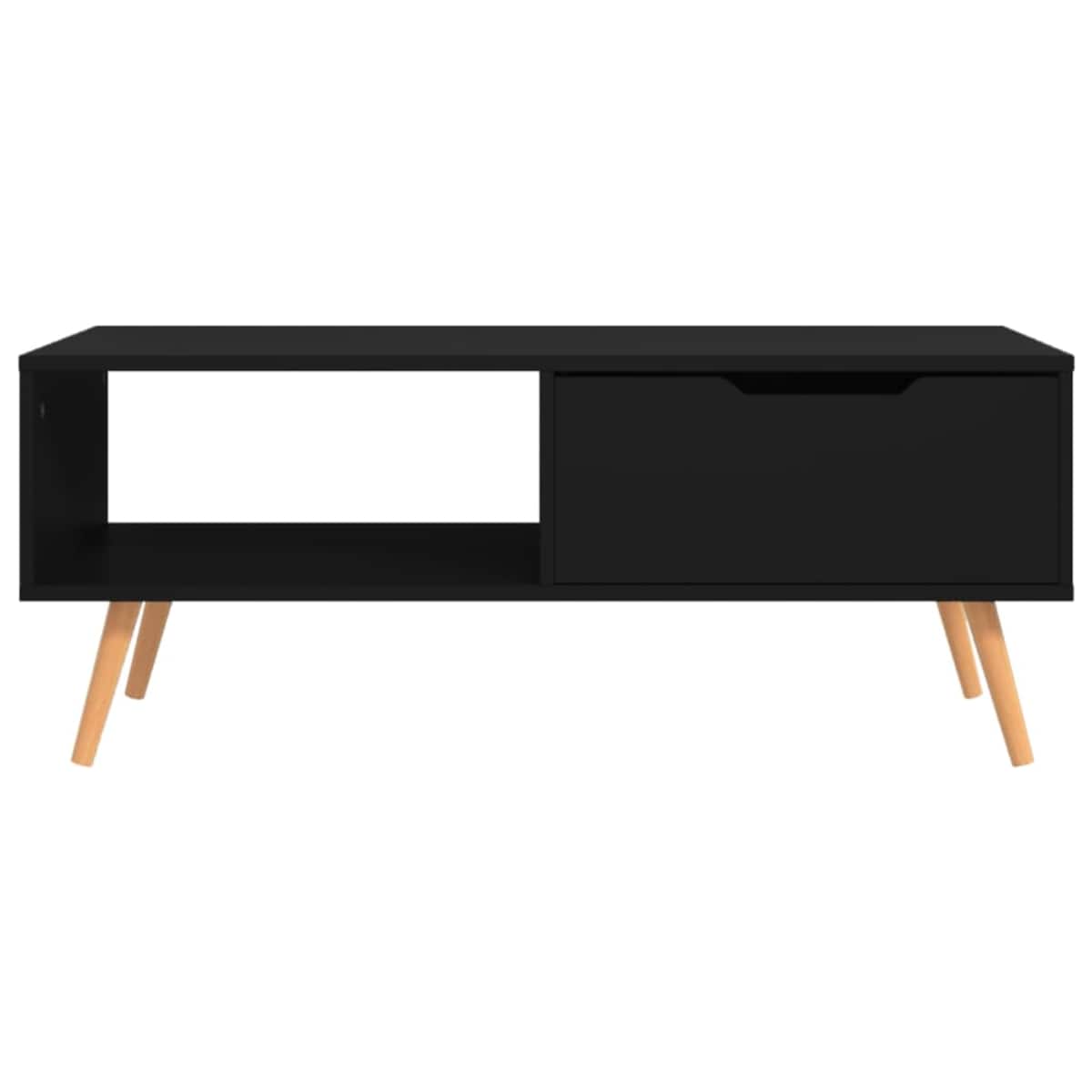 vidaXL Stolik kawowy, czarny, 100x49,5x43 cm, materiał drewnopochodny