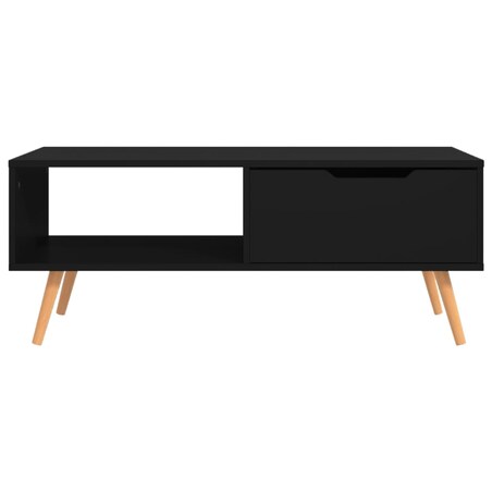 vidaXL Stolik kawowy, czarny, 100x49,5x43 cm, materiał drewnopochodny