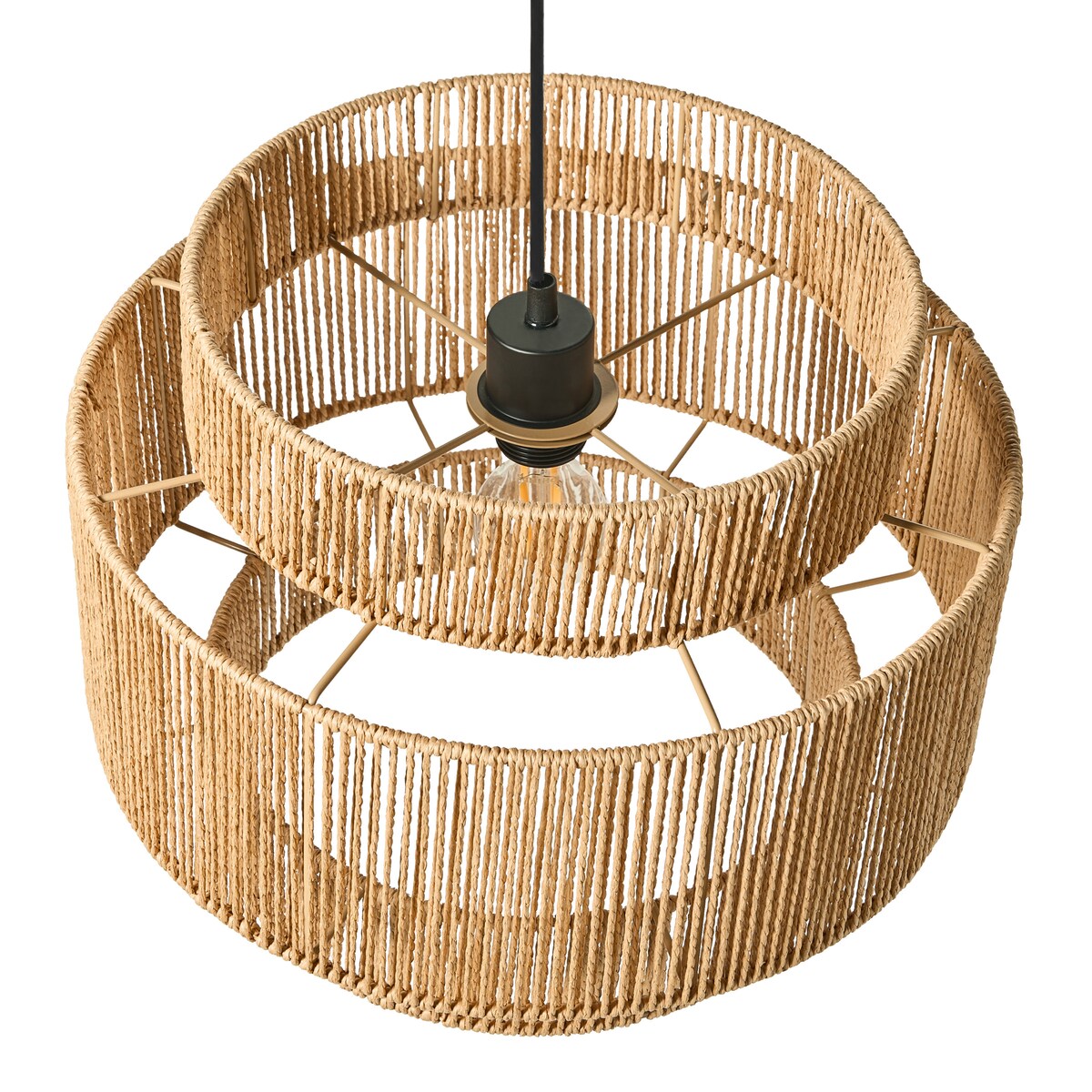 Lampa wisząca WOKIRO Papierowa plecionka Naturalny