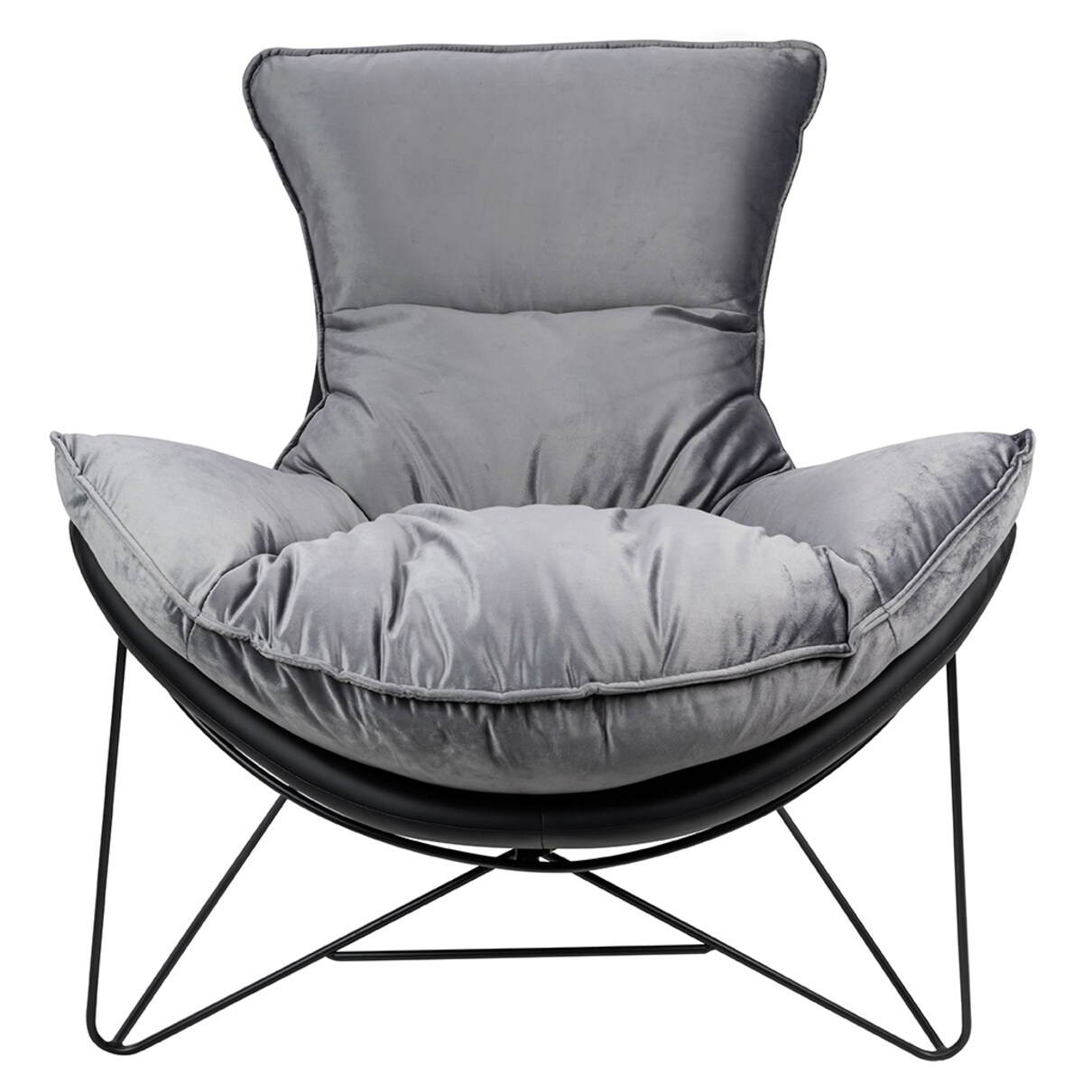 Salonowy fotel Otilia Stand Velvet z welurową poduszką, King Home