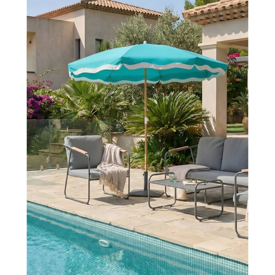 Parasol ogrodowy 232 cm SESTRIERE Turkusowy