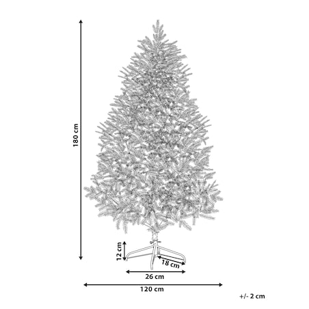 Ośnieżona sztuczna choinka świąteczna FORAKER 180 cm Biały