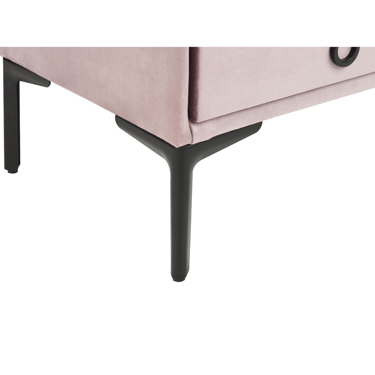 Szafka nocna welurowa różowa SEZANNE