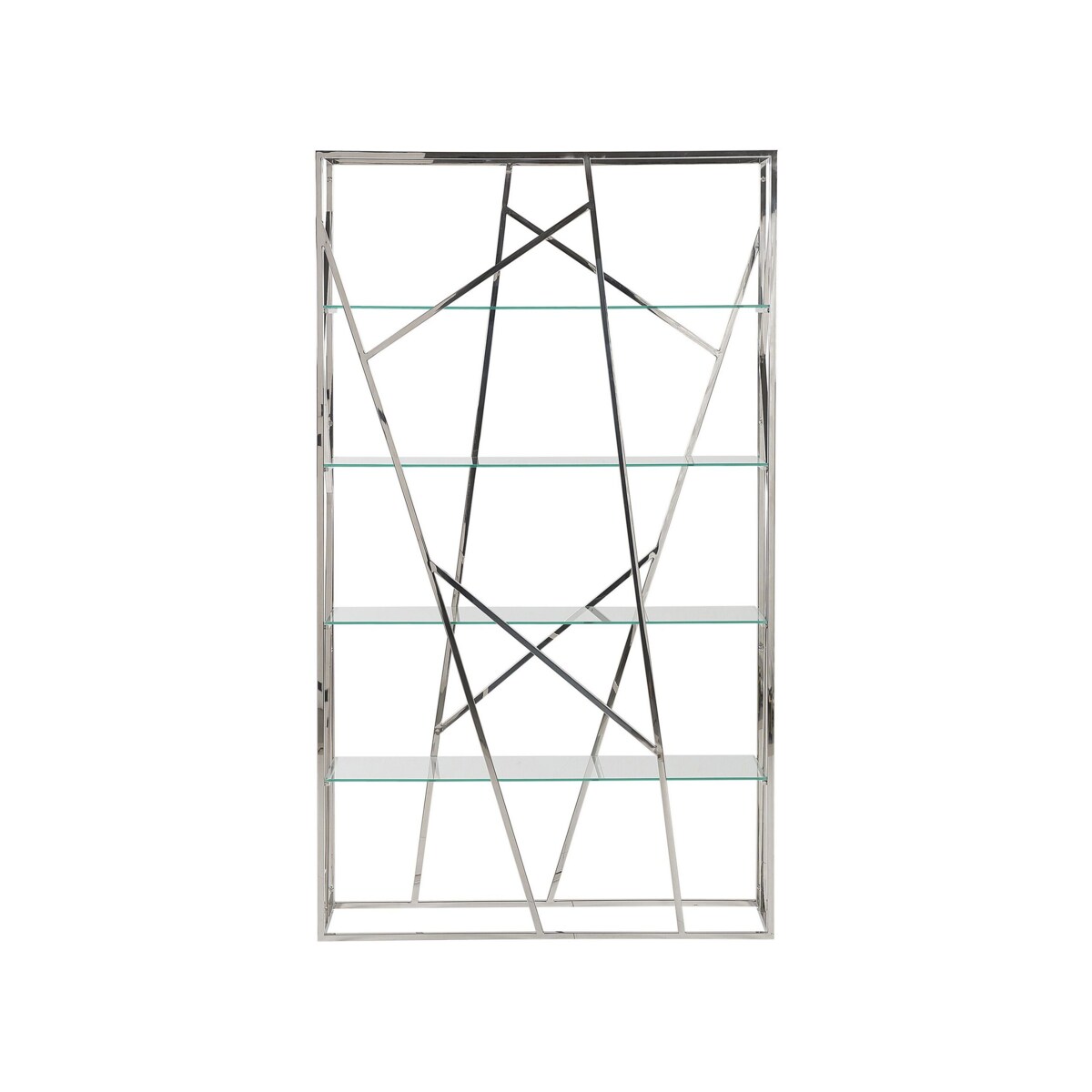 Regał metalowy 4 półki srebrny HOXIE