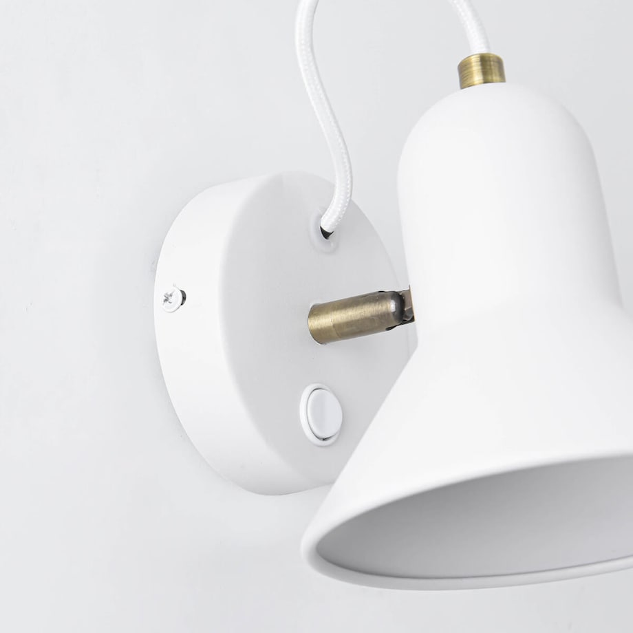 Kinkiet LAMPA ścienna ASTAMA LP-1122/1W WH Light Prestige industrialna OPRAWA metalowa regulowana biała