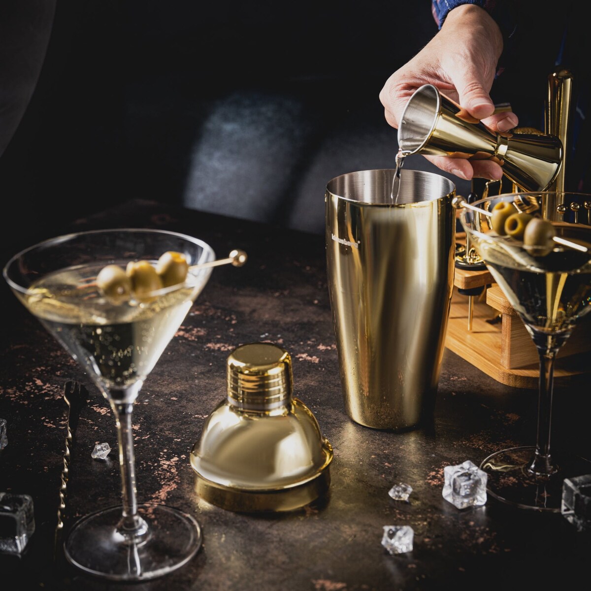 Zestaw barmański 16 elementów Shaker KLAUSBERG złoty