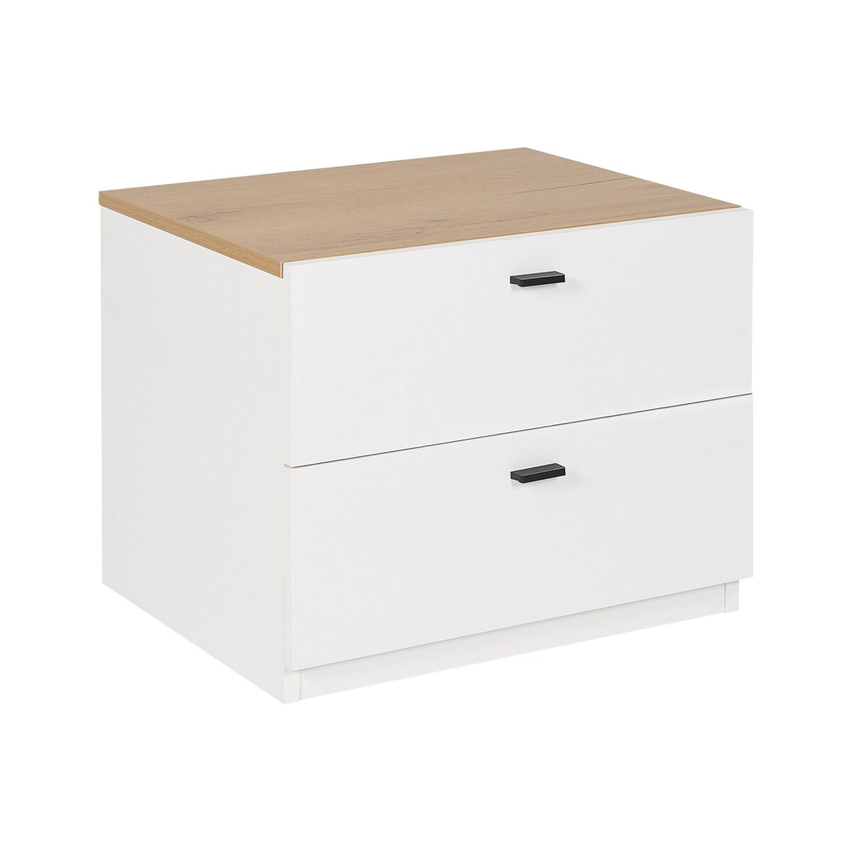 Szafka nocna 2 szuflady Biały EDISON