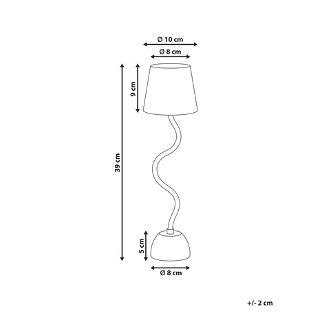 Bezprzewodowa lampa stołowa LED VOUGA Ze ściemniaczem Metal Beżowy