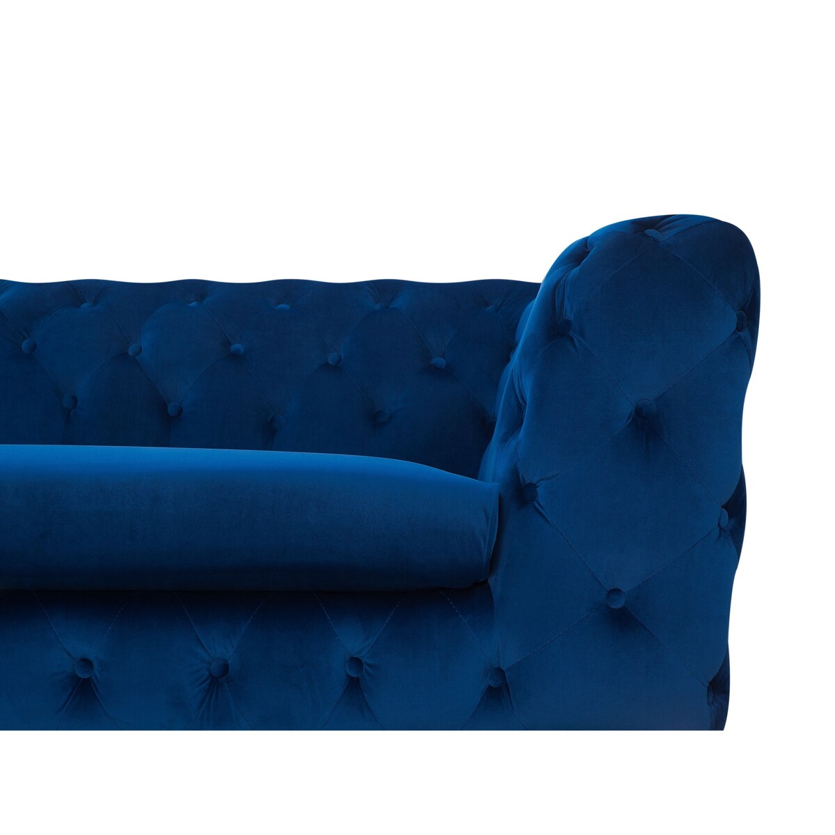 Sofa 3-osobowa welurowa ciemnoniebieska SOTRA