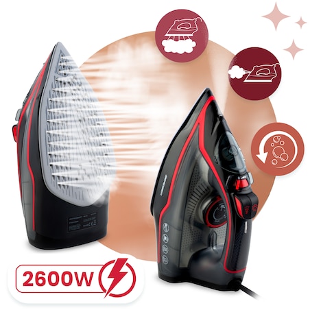 Żelazko parowe 2600W ceramiczna powłoka praca w pionie Berdsen 333100