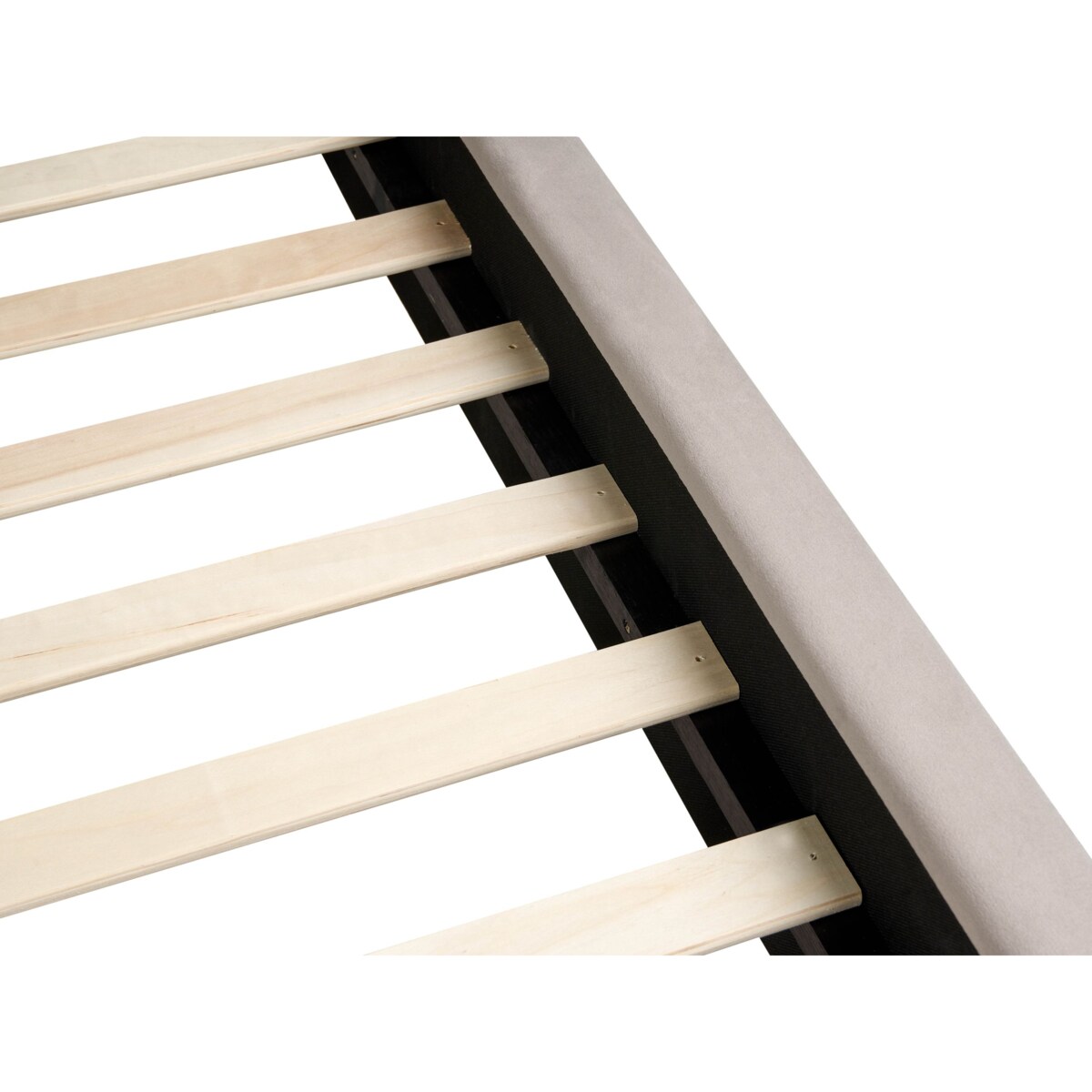 Łóżko Welur BAJONNA 160 x 200 cm Beżowoszary