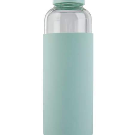 Butelka szklana z pokrowcem MIĘTOWA