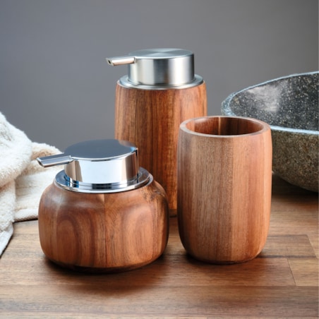 Kleine Wolke Madera Dozownik do mydła lub kremu Brown Brązowy