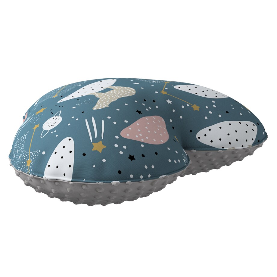 Poduszka Heart of Love z minky, niebieski, 45x15x45cm, Magic Collection