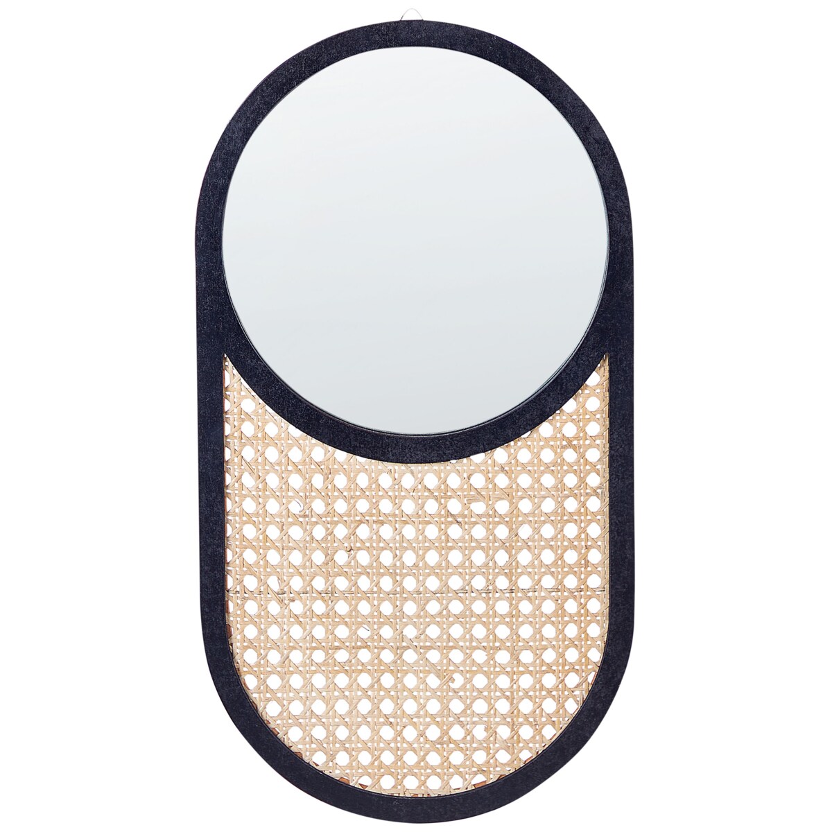 Lustro ścienne rattanowe 30 x 56 cm jasne BALEAL