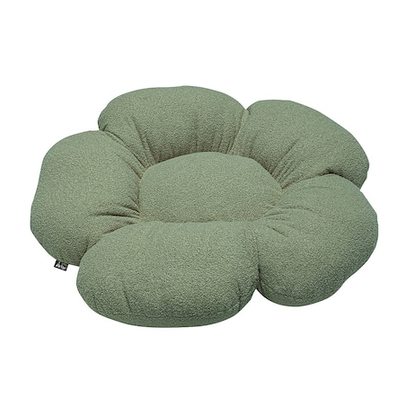 Poduszka kwiatek Mia XXL, zielony, 100 cm, Boucle