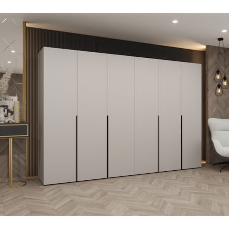 Szafa uchylna otwierana ALICANTE 1 300 wys. 202 cm Kaszmir + u. Czarny