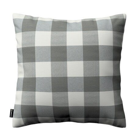 Poszewka Kinga na poduszkę 50x50 szaro-biała krata (5,5x5,5cm)