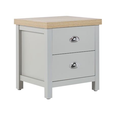 Szafka nocna 2 szuflady szara CLIO