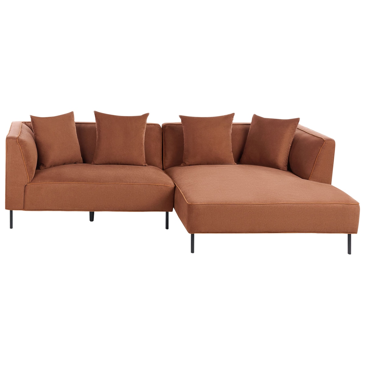 Narożnik dla 3 osób SATER Brązowy Lewostronny